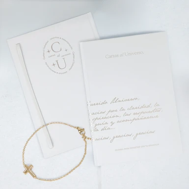 Pulsera con Cruz de Zirconia y Journal para Conectar con tu Grandeza 26542