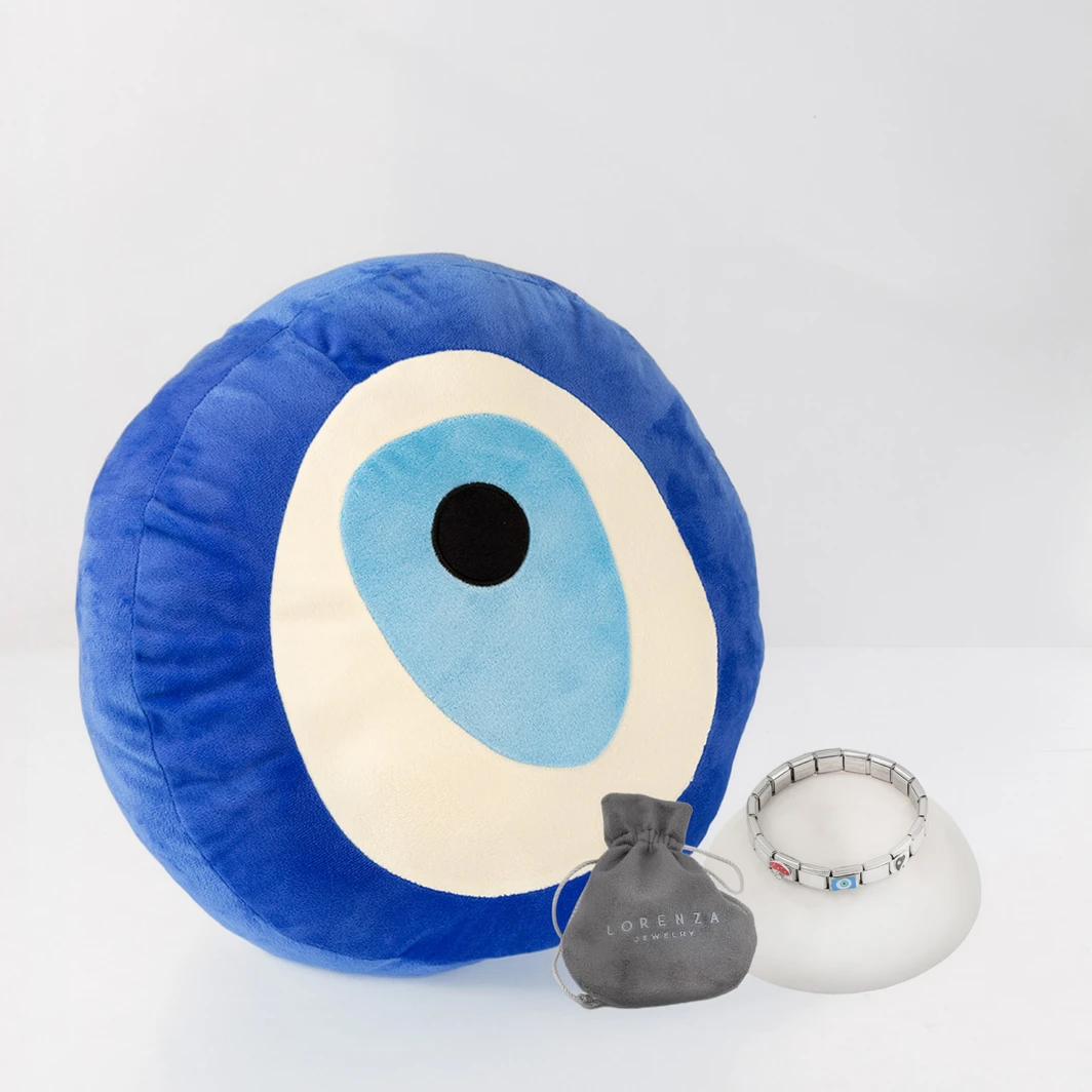 Pulsera Italiana "Good Vibes" con Ojo Turco de Peluche  26597