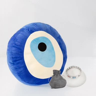 Italian “Good Vibes” Bracelet with Evil Eye Plush 26597