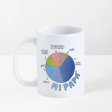 Personaliza Taza Mi Papá 100% 15oz 26598-P