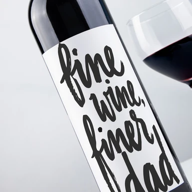 Vino Tinto con Etiqueta "Fine Wine, Finer Dad" 26601
