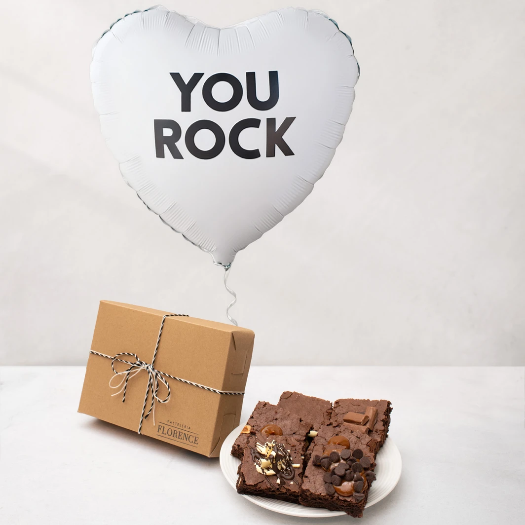 Globo "You Rock" con Brownies Florence 26625
