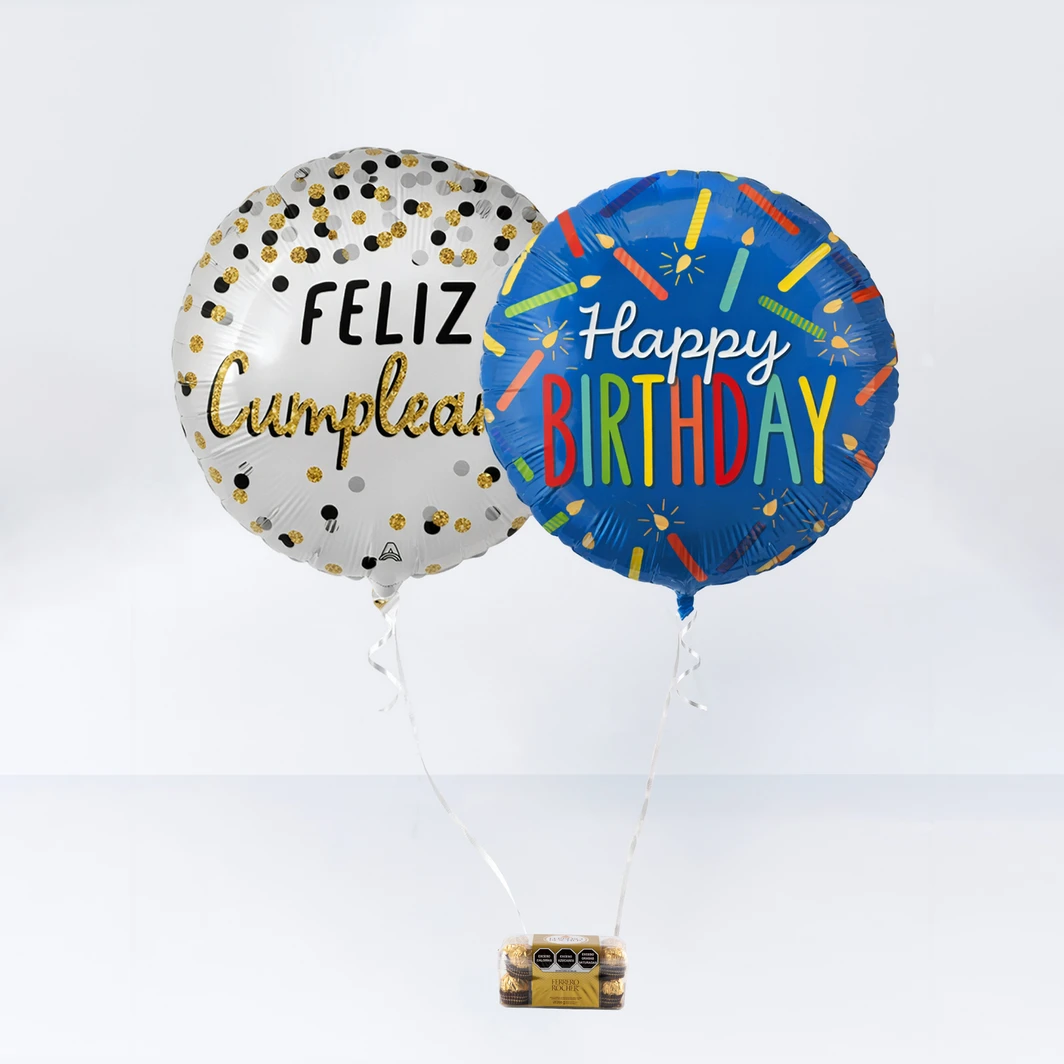 Ramillete de Globos con Chocolates Ferrero 26632