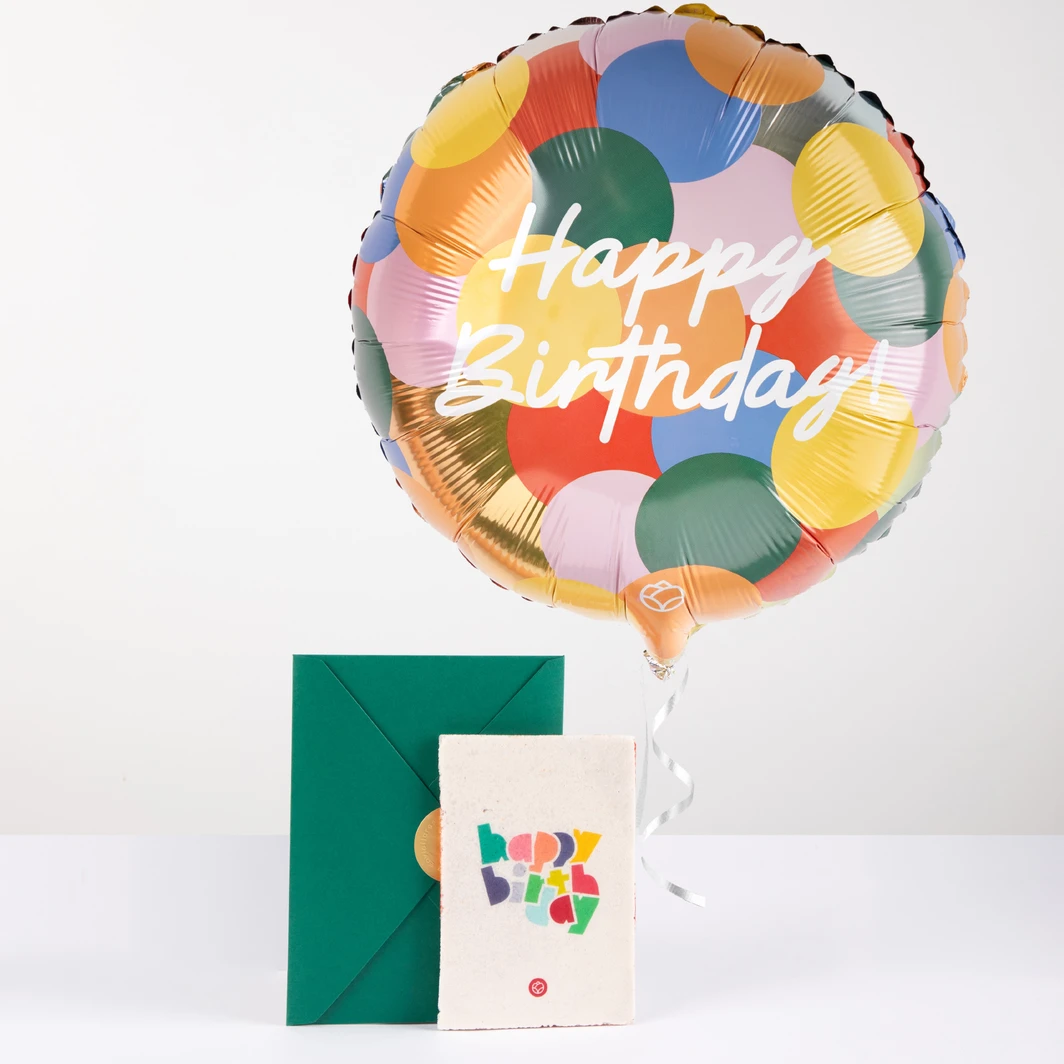 Oblea “Happy Birthday” con Globo 26683