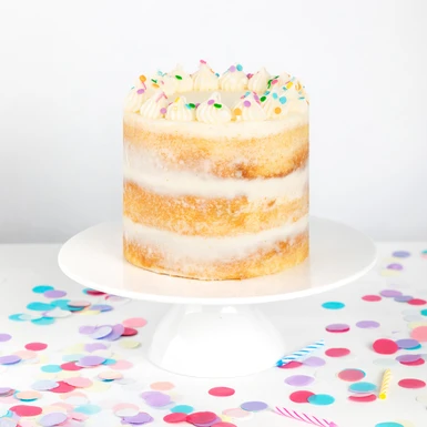 Naked Vanilla Birthday Cake 26723