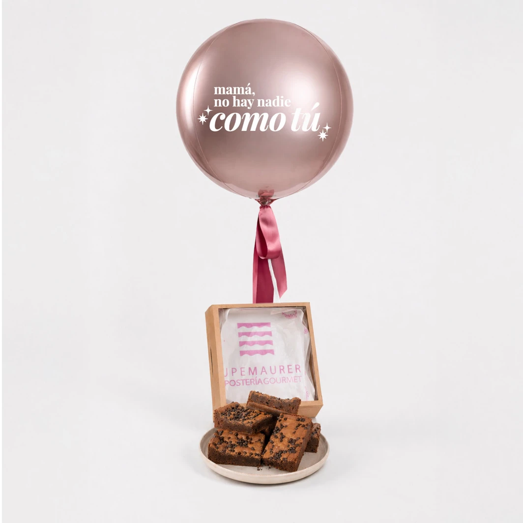 Brownies con Globo "Mamá no hay nadie como tu" 26760
