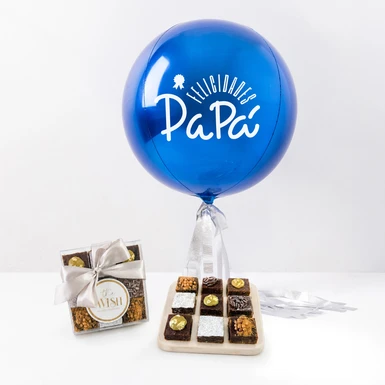 Momento Dulce: Brownies Gourmet con Globo 26932