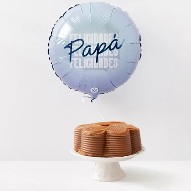 Pastel Cajeta con Globo “Felicidades Papá” 26952
