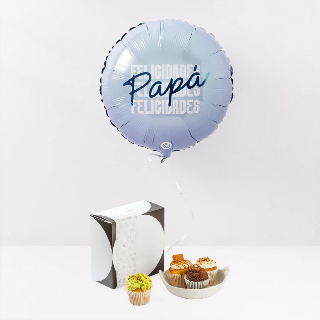 Muffins with Balloon “Happy Father’s Day” 26964