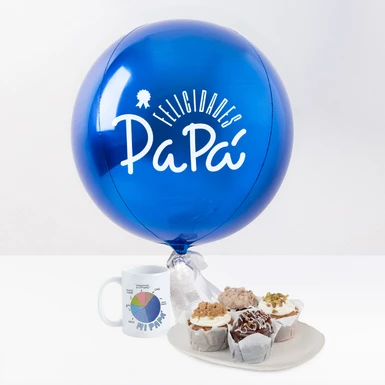  Kit Papá Taza, Globo y Muffins 26992