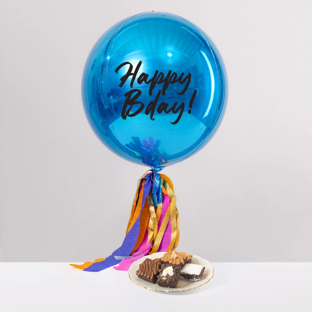 Alegría con Brownies Eat Me y Orbz Azul Happy Bday! 27006