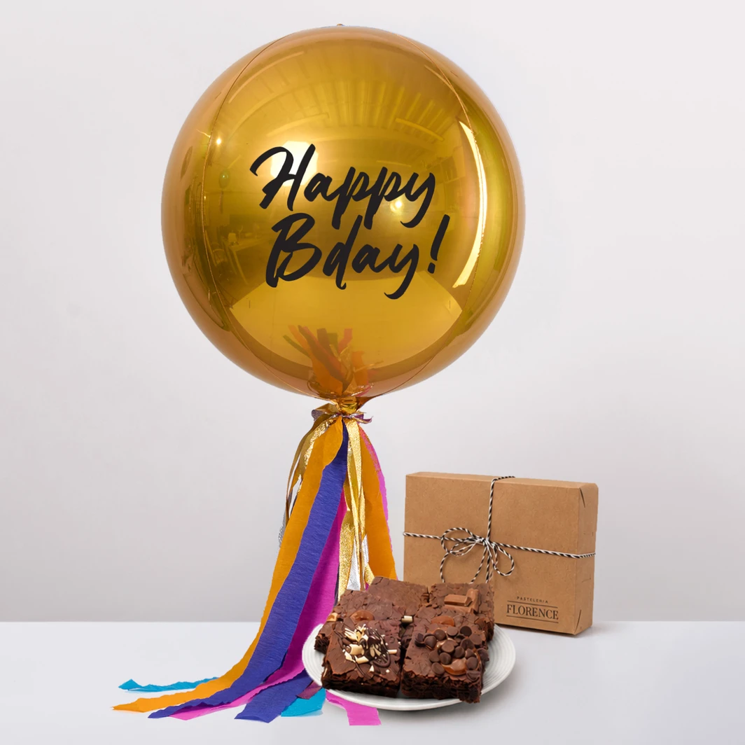 Brownies Florence con Orbz Oro Happy Bday! 27031