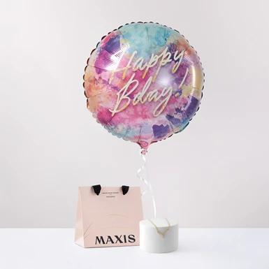 Kit Cáncer: Collar de Constelación Cáncer con Globo Happy Bday! 27056