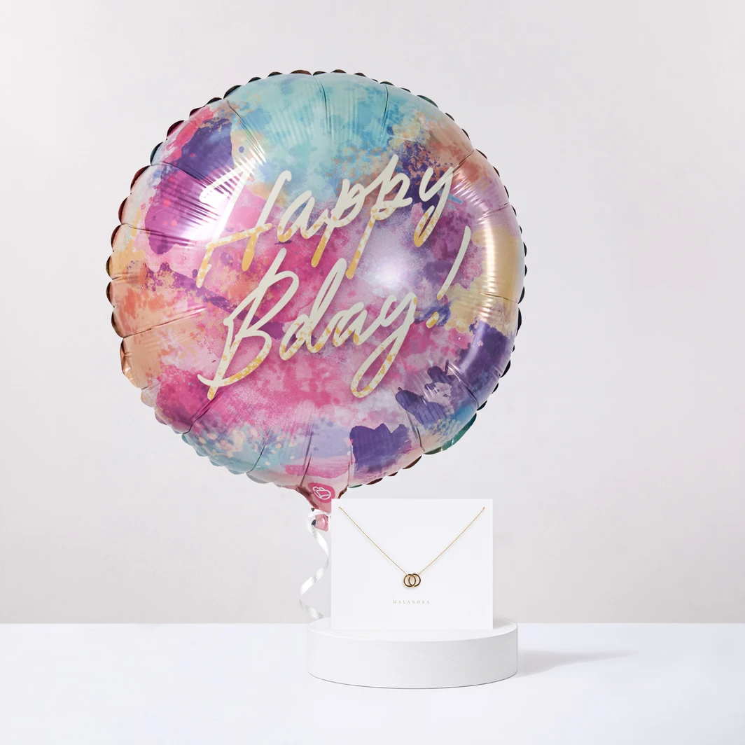 Collar Ahava Malandra con Globo Happy bday! 27064