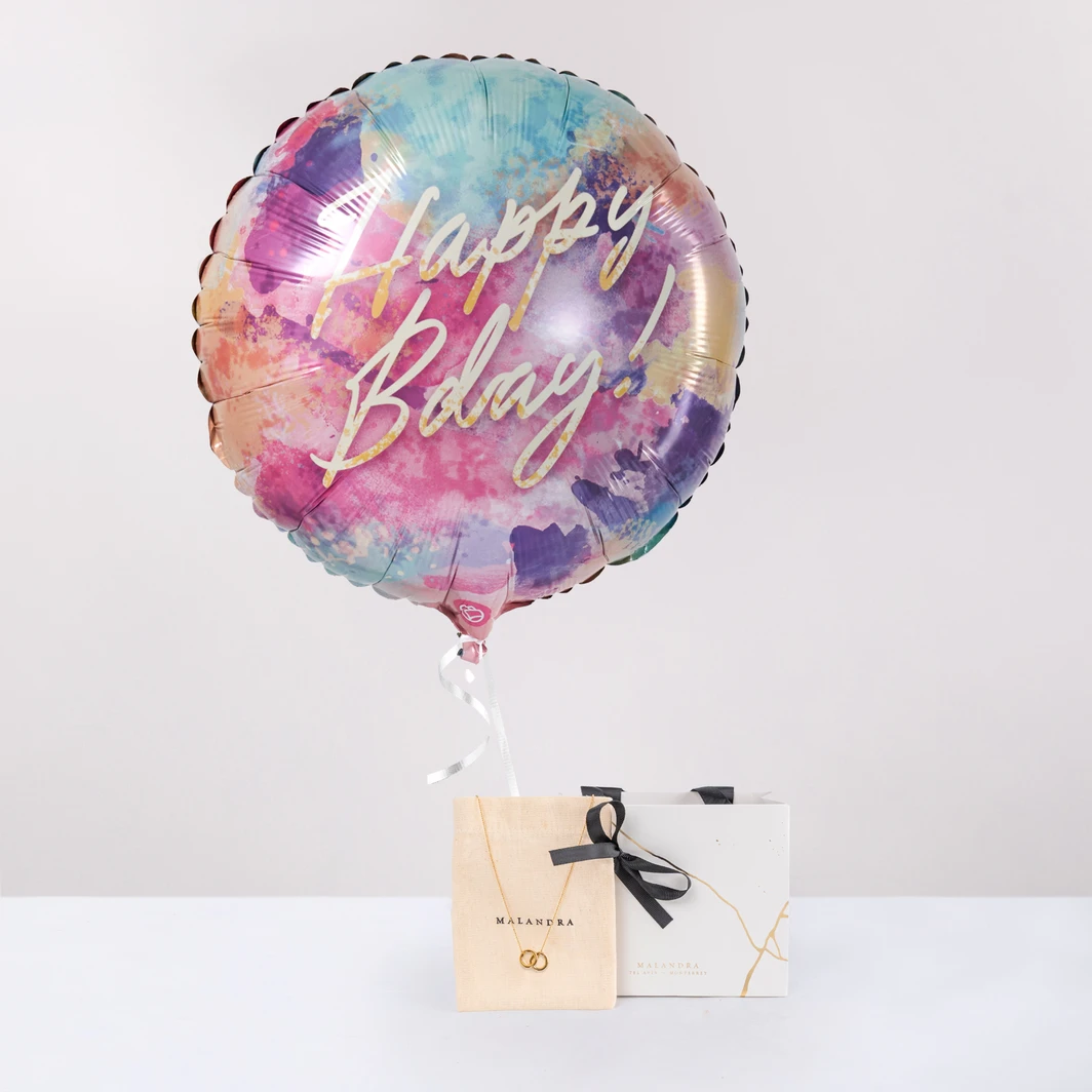 Collar "Ahava" Malandra con Globo Happy bday! 27064