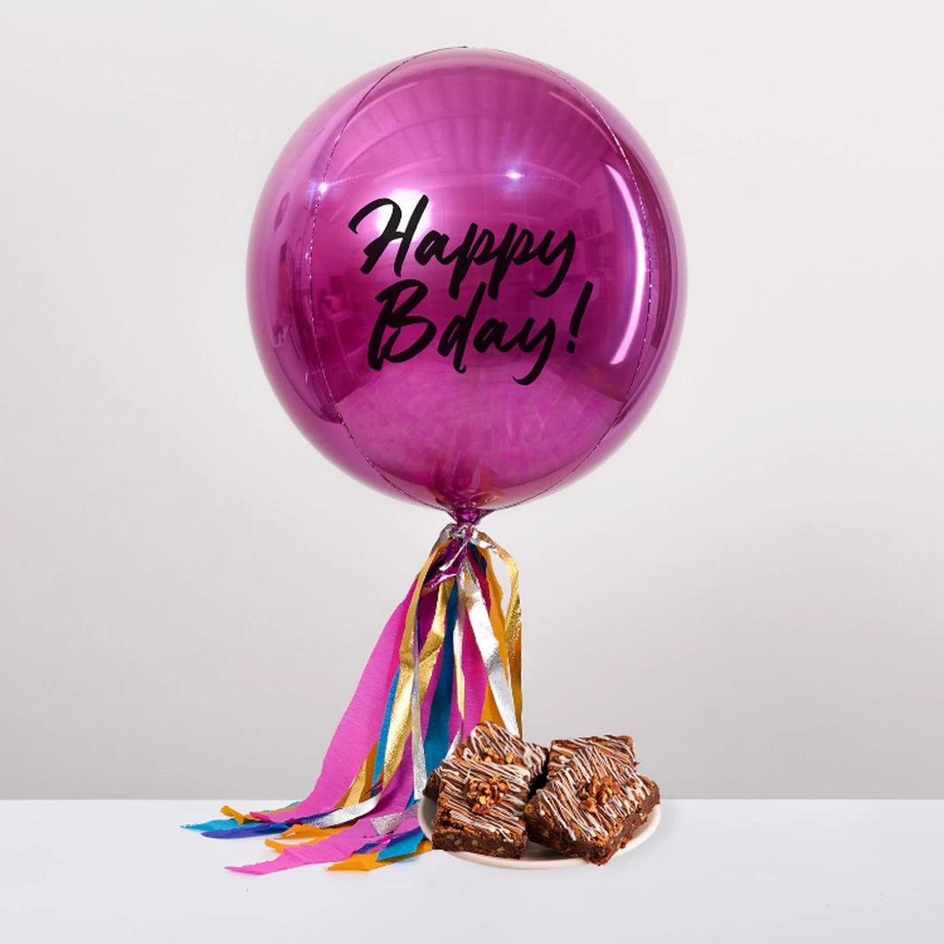 Brownies Bakings con Orbz Magenta Happy Bday! 27097