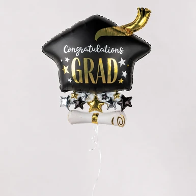 Congratulations Grad Graduation Cap and Diploma Foil Balloon 27246