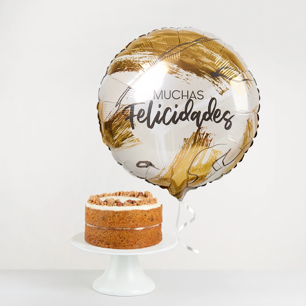 Pastel de Zanahoria con Globo 27258