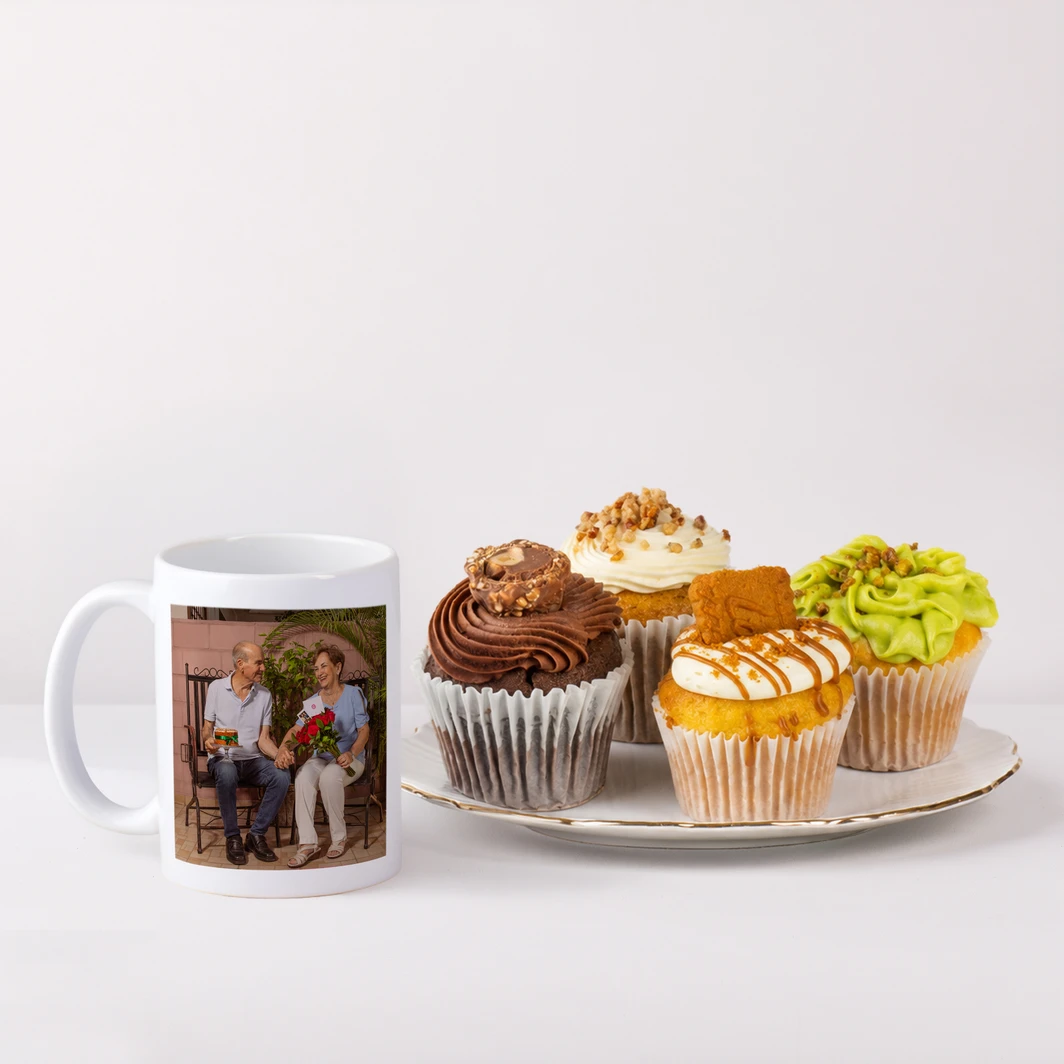 Taza Blanca Personalizada con Muffins Tette 27519