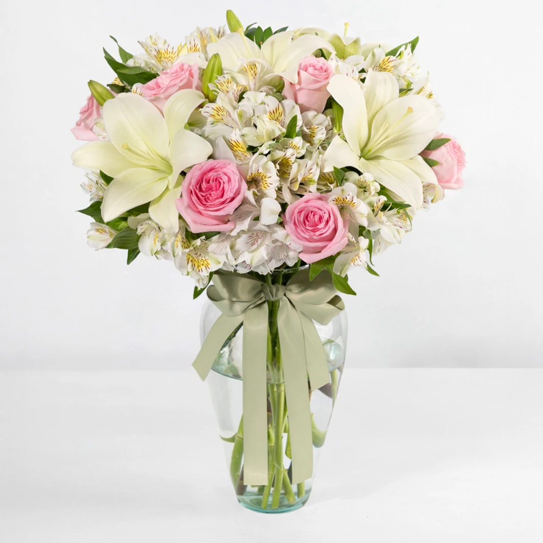 Ternura con 6 Rosas y Lilys 2386