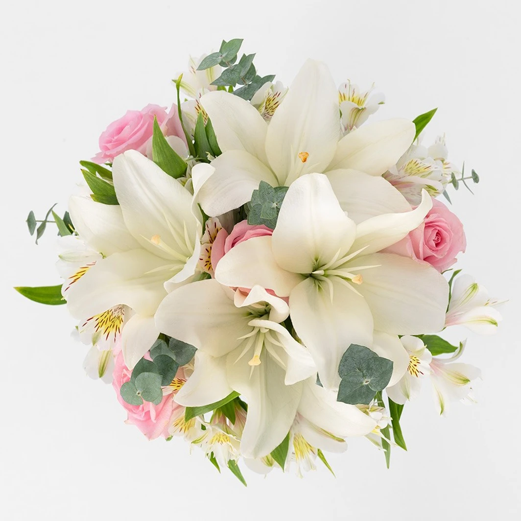 Brillo mío ramo de rosas y lilys 2562