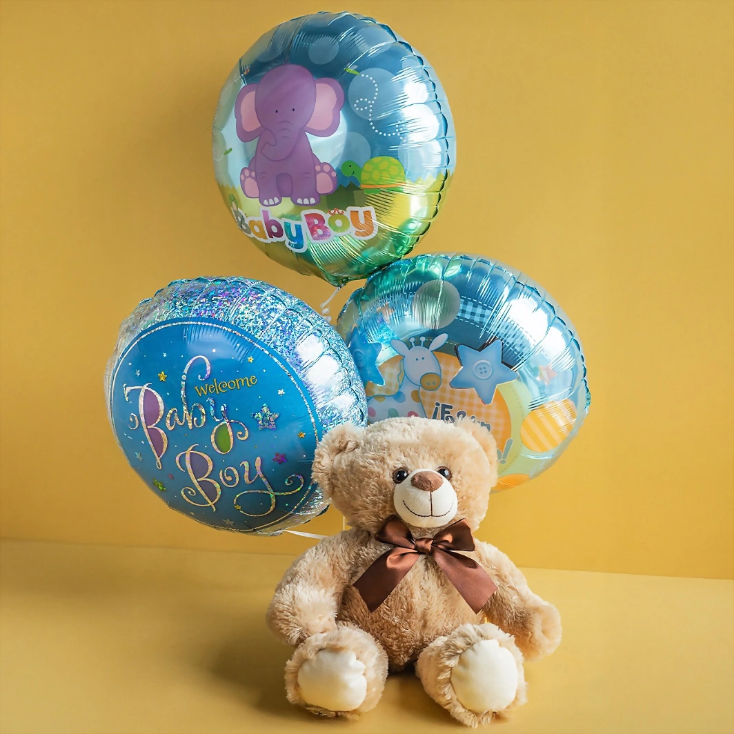 Oso de Peluche con Globos para Bebito 2564