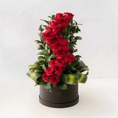 Amor infinito con 24 rosas en caja 2788