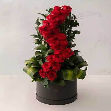 Amor infinito con 24 rosas en caja 2788