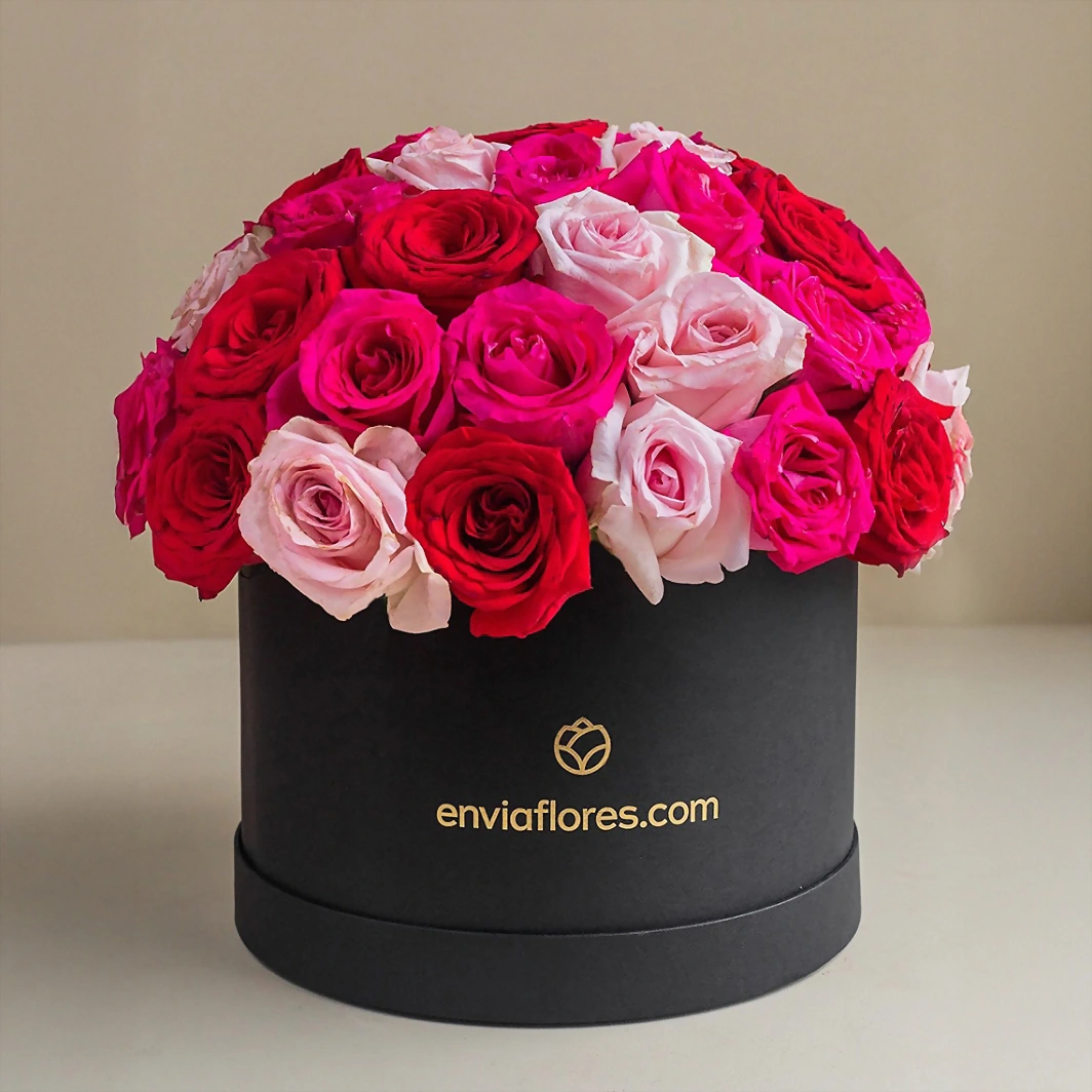50 Rosas combinadas en Caja 2871