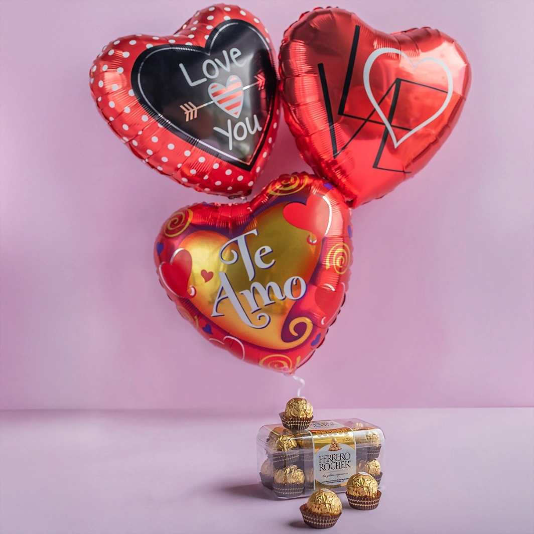 Arreglo de Globos Amor con Ferrero 4052