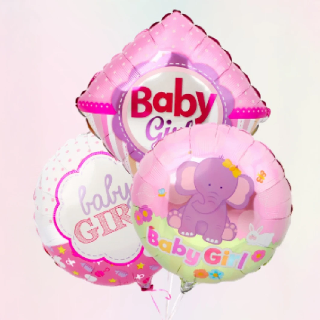 Ramillete de globos para Bebé niña 4091