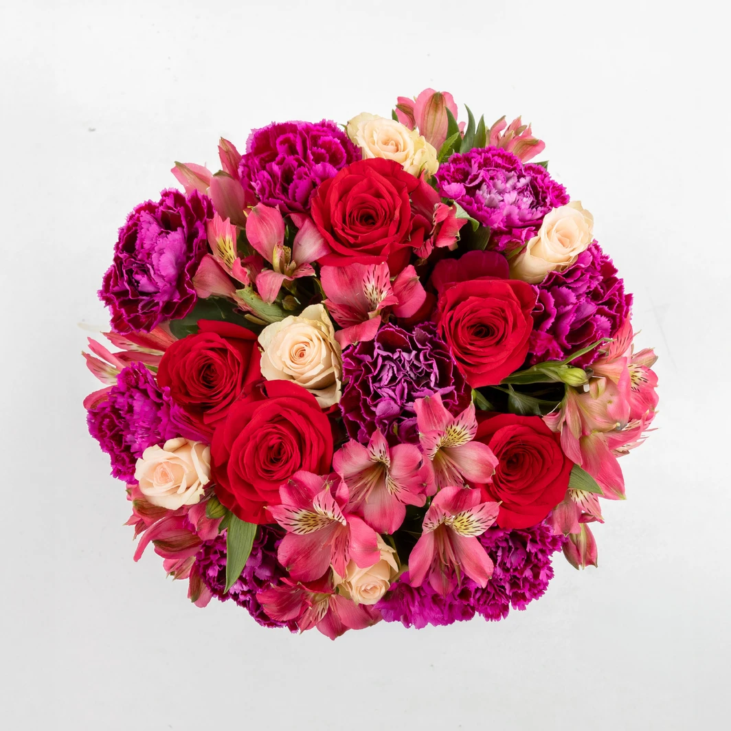 Heartbeat Bouquet with Red Roses and Carnations 5814