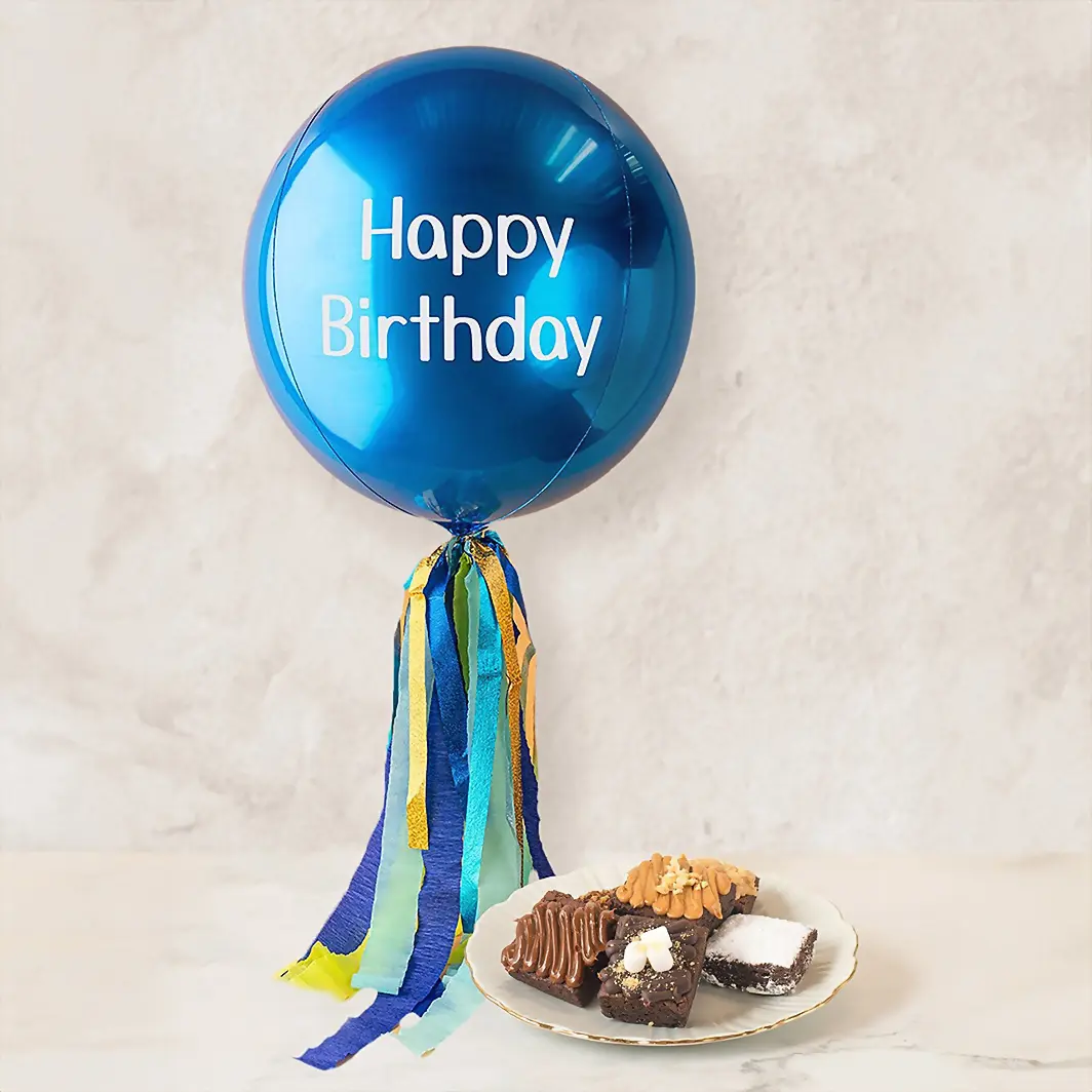 Globo Azul con Brownies Eat Me 7816