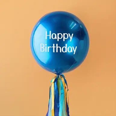 "Happy Birthday" Blue Orbz with Brownerie Brownies 7824