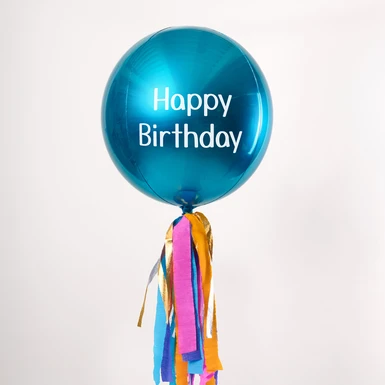 "Happy Birthday" Blue Orbz Balloon 9075