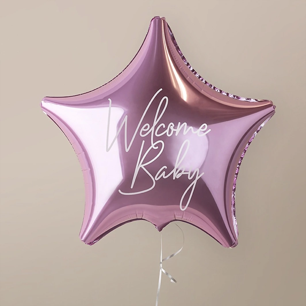 Globo Estrella Rosa "Welcome Baby" 9317