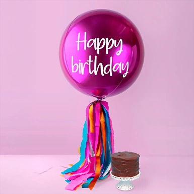 Mini Cake Nutella con Orbz rosa HBD 9451