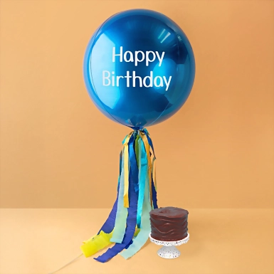 Mini Cake Nutella y Globo Azul Happy Birthday 9452