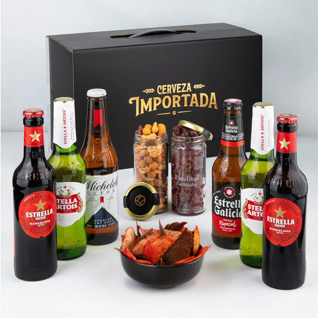 Regalo Cervezas Importadas y Botanas 9624
