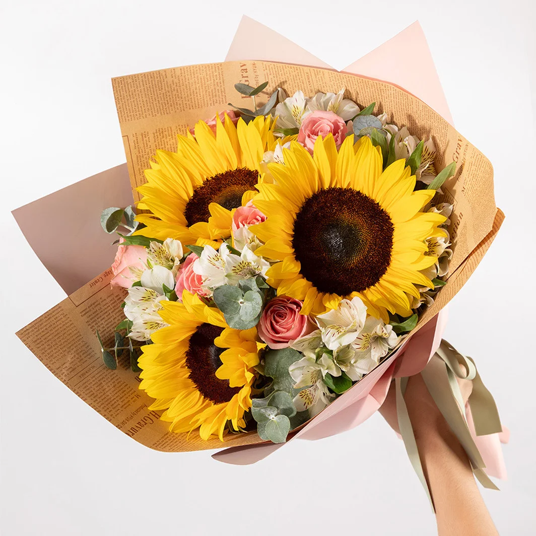 Ramo con Girasoles y Rosas 5008-A