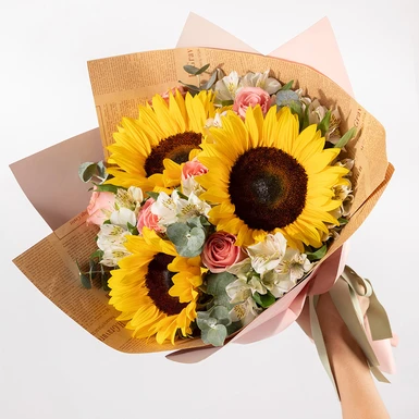 Ramo con Girasoles y Rosas 5008-A