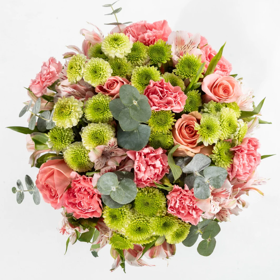 Pink Roses and Daisies Bouquet 3697-A