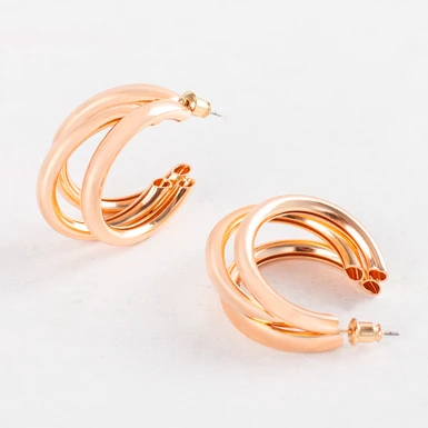 Malandra Statement Triple Hoop Earrings 10285-A